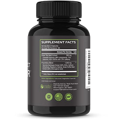 Green Tea Weight Loss Pills with Green Coffee Bean Extract | Belly Fat Burner, Metabolism Nobi NutritionUS supplements