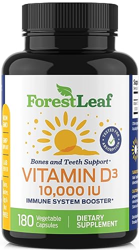 ForestLeaf - Vitamin D3 IU Weekly Supplement (Unflavored -10000-180 Count) ForestLeafAu supplements