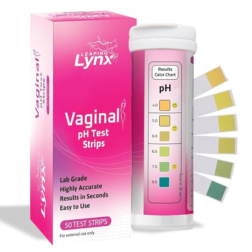 5-Minute Vaginal pH Test Kit for Women - 50 Premium-Quality Vaginal Heath pH Test Strips Included Leaping LynxAu supplements
