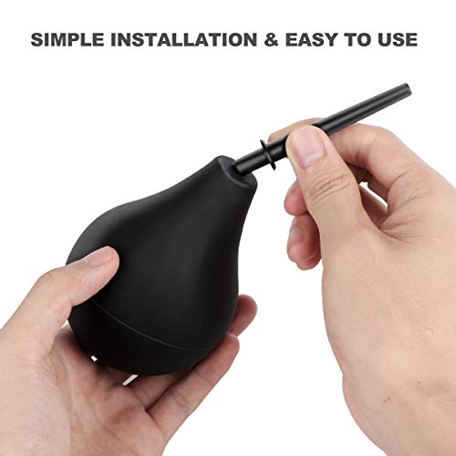 RANEU Enema Bulb Douche Enema Kit for Women & Men with 3 Nozzles (Black, 4 Piece Set) RANEUAu supplements