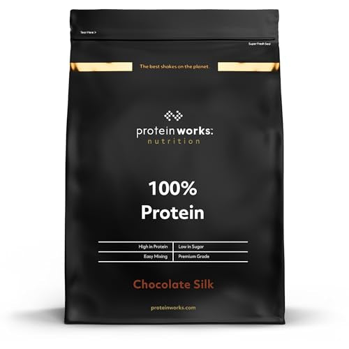 Protein Works - 100% Protein, 1.25kg, High Protein Blend, 41 Servings, Chocolate Silk Protein WorksAu supplements