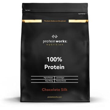 Protein Works - 100% Protein, 1.25kg, High Protein Blend, 41 Servings, Chocolate Silk Protein WorksAu supplements
