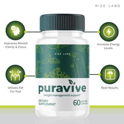 (3 Pack) Puravive Weight Health Pills, Puravive Capsules Reviews Supplement rize labsUS supplements