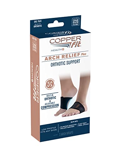 Copper Fit CFACBP Health Unisex Arch Relief Plus with Built-In Orthotic Copper FitUS supplements