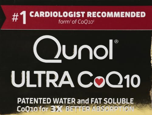 Qunol CoQ10 100mg Softgels, Ultra CoQ10 100mg, 3x Better Absorption, Antioxidant QunolUS supplements