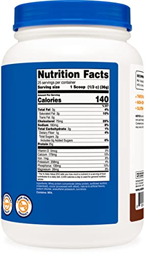 Nutricost Whey Protein Concentrate (Chocolate) 2LBS - Gluten Free & Non-GMO NutricostUS supplements