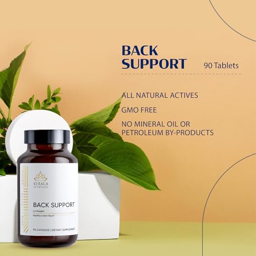 Kerala Ayurveda Back Support Herbal Capsules - Eases Occasional Discomfort of Lower Back & Supports Normal Movement of Spine, 90 Count Kerala AyurvedaAu supplements