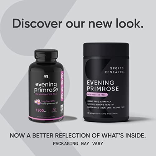 Sports Research Evening Primrose Supplement from Cold Pressed Oil Sports ResearchUS supplements