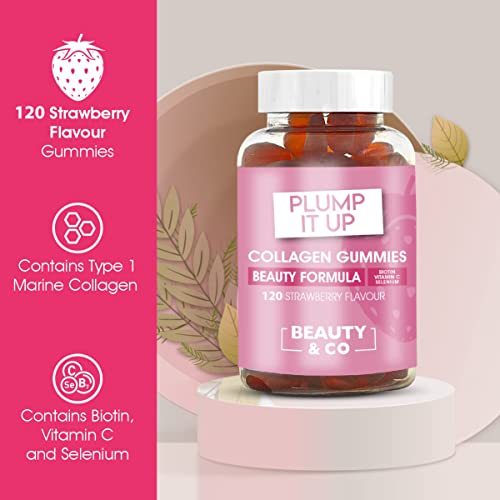 Beauty & Co Collagen Gummies by - 120 Marine Collagen Gummies with Biotin, Vitamin C & Selenium (120) Beauty & CoUS supplements