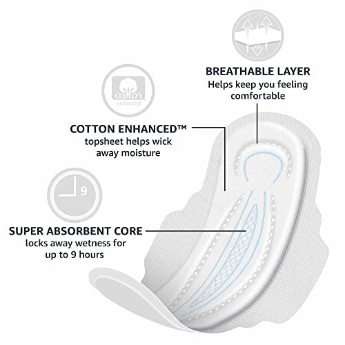 Amazon Basics Thick Maxi Pads with Flexi-Wings for Periods, Extra Heavy Overnight Absorbency Amazon BasicsAu supplements