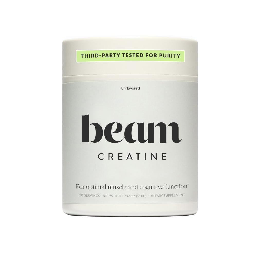 Beam Creatine Monohydrate Powder – 5g Micronized Creatine Monohydrate, Third Party Tested Creatine for Women & Men, Muscle Strength, Growth, Recovery & Cognitive Support, Unflavored, 30 Servings BeamAu supplements