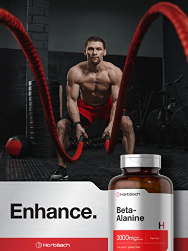 Beta Alanine Capsules | 3000mg | 180 Count | Non-GMO, Gluten Free Supplement HorbäachUS supplements
