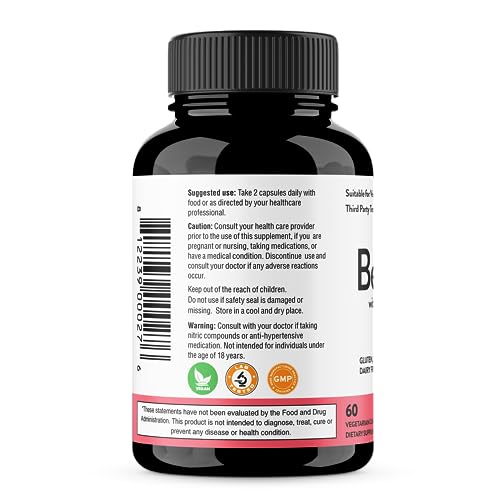 Sandhu's Beet Root Powder Capsules with Bioperine| 60 Capsules, 60 Days Supply Sandhu'sAu supplements