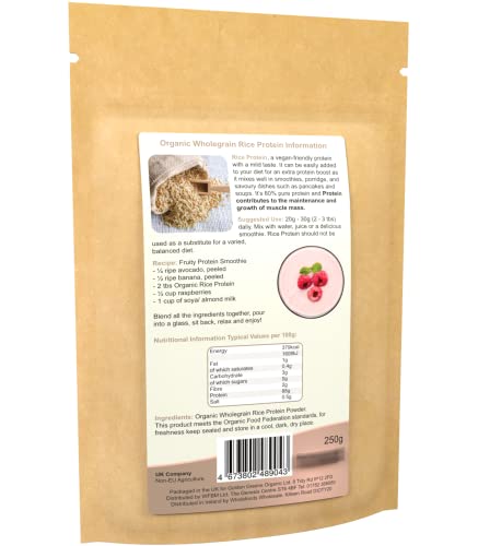 Golden Greens Organic Rice Protein Powder 250 g Golden GreensAu supplements