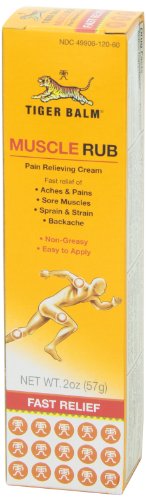 Tiger Muscle Rub Topical Analgesic Cream 2 Ounces (57 g) (Pack of 4) Tiger BalmAu supplements