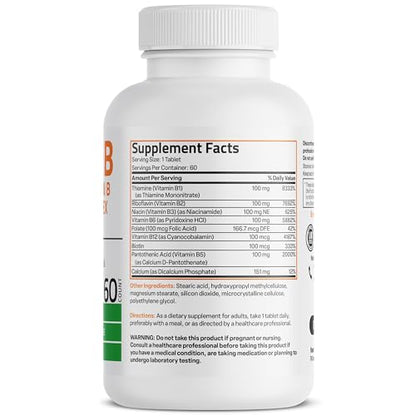 Bronson Vitamin B 100 Complex High Potency Sustained Release (Vitamin B1, B2, B3, B6) BronsonUS supplements