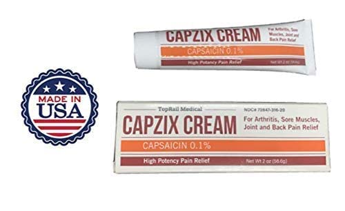 Capzix Cream for Pain Relief 2 OZ Capsaicin .1% High Potency/ Maximum Strength CAPZIX CREAMAu supplements