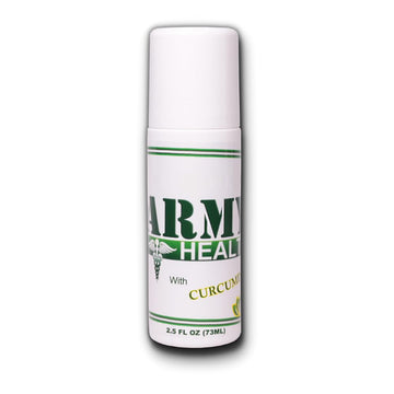 ARMY HEALTH Roll On 100% Natural Turmeric Curcumin - Pain Reliever - Inflammation - Headache - Backache - Joint and Muscle Pain 2.5 Oz ARMY HEALTHAu supplements