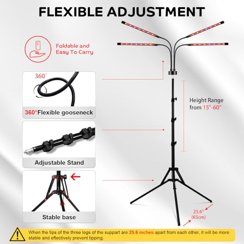 Devowellte Red Light Lamp for Face, 80 LEDs Red Light Lamp Height Free Adjustment Infrared Light DevowellteAu supplements