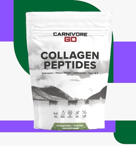 Carnivore Go Grass Fed Bovine Collagen Powder - 400g Hydrolysed Type 1 & 3 Carnivore GoUS supplements