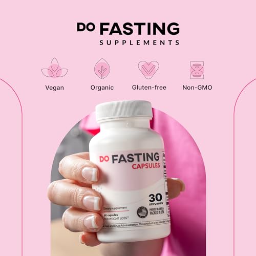 DOFASTING Glucomannan Capsules, Fiber Supplement Glucomannan, Sugar Cravings Blocker DOFASTINGUS supplements