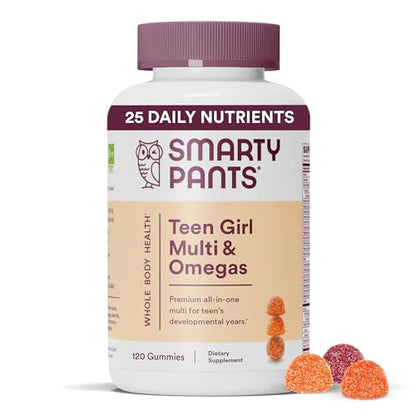 SmartyPants Teen Girl Multivitamin Gummies: Omega 3 Fish Oil (EPA/DHA), Vitamin D3 SmartyPantsUS supplements