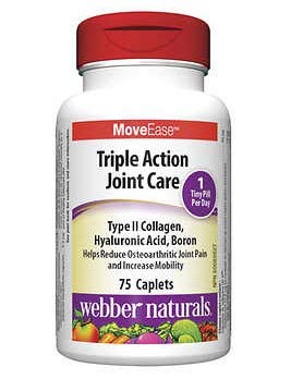 Webber Naturals Triple Action Joint Care, 75 caplets Webber NaturalsAu supplements