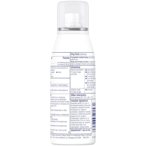 AleveX Pain Relieving Spray, Fast Acting & Fast Drying for Targeted Pain Relief, 3.2 oz Spray AleveAu supplements