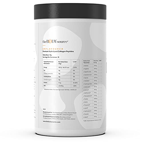 The Body Source Premium Hydrolysed Collagen Powder – 400g Unflavoured Bovine Collagen The Body SourceAu supplements