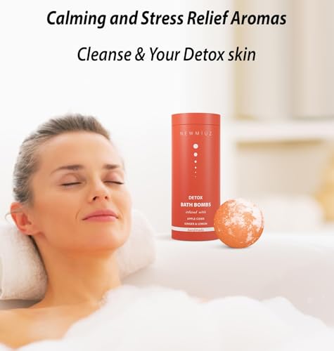 Natural Detox Fizzing Bubble Bath Bombs Apple Cider Ginger & Lemon Essential Oils Cleanse New MiuzAu supplements