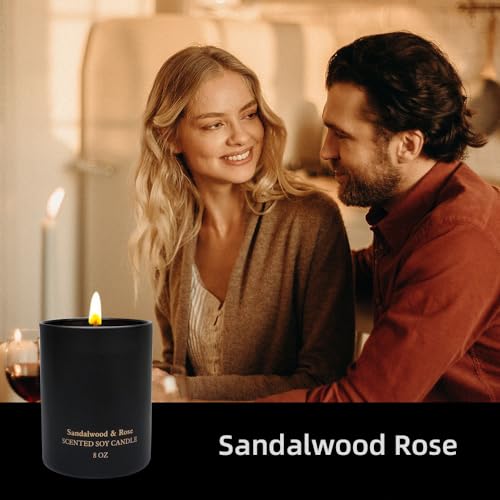 Sandalwood Rose Scented Candles, Christmas Birthday Candle Gifts for Women, Best Friends Kelly's Custom CandlesAu supplements