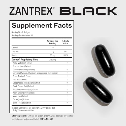 Zantrex Black – Energizing Weight Management Supplement Pills – Clinically Validated ZantrexUS supplements