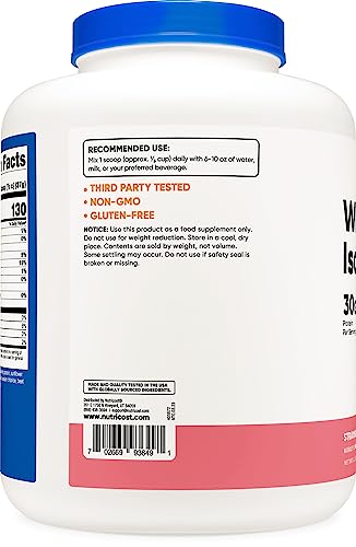 Nutricost Whey Protein Isolate (Strawberry Milkshake) 5LBS NutricostUS supplements