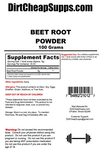 DirtCheapSupps Beet Powder 100g (33 Servings) DirtCheapSuppsAu supplements