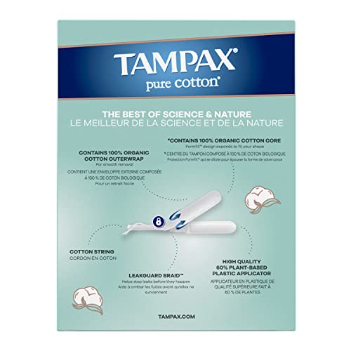 TAMPAX Pure 100% Organic Cotton Core Super Absorbency Tampons - 24 ct TampaxAu supplements