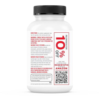 Renew Actives Women's Multi-Vitamin & Antioxidant: Daily Health Supplement for Woman Renew ActivesUS supplements