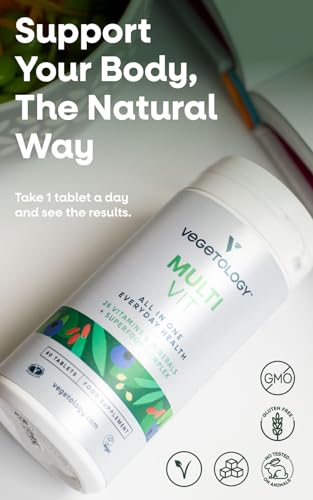 Vegetology MultiVit Vegan Multivitamins w/26 Vitamin & Mineral Supplements VegetologyUS supplements