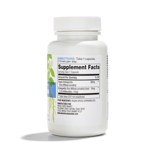 365 By Whole Foods Market, Ashwagandha, 60 Count 365 by Whole Foods MarketAu supplements