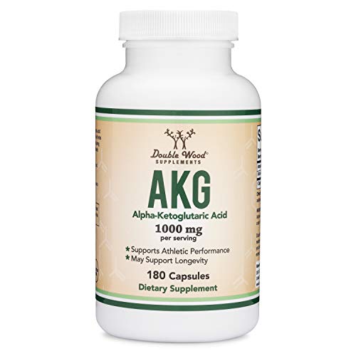 AKG Supplement (Alpha Ketoglutaric Acid) 1,000mg Per Serving (180 Capsules) Different Double Wood SupplementsUS supplements