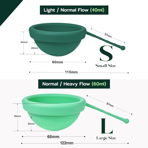 SHORDY Reusable Menstrual Disc Set of 2 (Small & Large), 100% Medical-Grade Silicone, Flexible SHORDYAu supplements