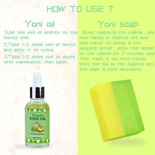 Yoni Soap Bars Yoni Wash & Yoni Oil Set Of 4, 2 * 5.29oz Handmade Vaginal Soap Feminine Wash WovarkieAu supplements