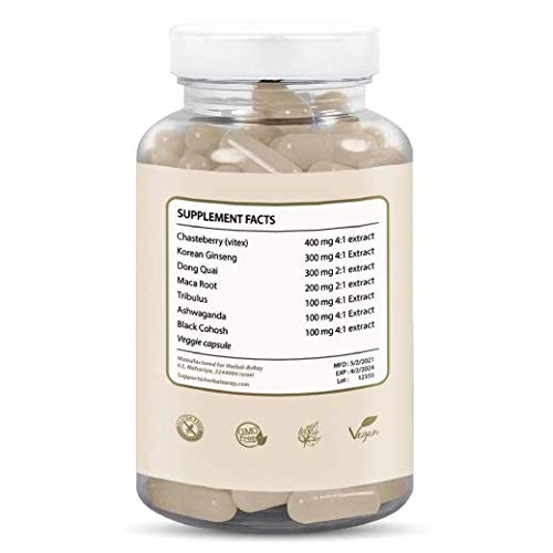 Hormone Balance for Women – Natural Female Energy & Mood Pills – Hot Flashes Menopause Relief Supplement with Vitex Chasteberry, Dong Quai, Maca Root Powder, Ginseng – 90 Veggie Capsules Herbal-avRayAu supplements