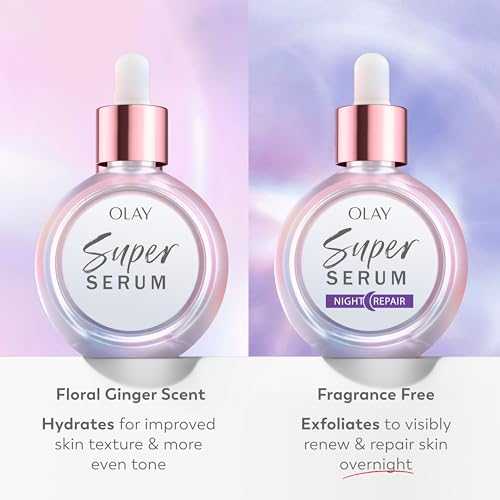 Olay Super Serum - Glow Serum for Face - Activated Niacinamide, Vitamin C & E, Collagen Peptide, AHA - 5-in-1 Benefits - Brightens, Hydrates, Smooths, Firms, Evens Tone, Proactive Anti-Aging, 1.7 Oz OlayAu supplements