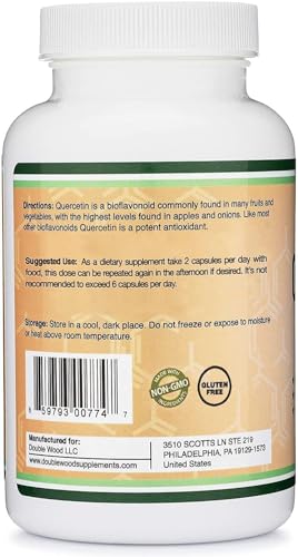 Quercetin with Bromelain - 120 Count (1,200mg Servings) Immune Health Capsules Double Wood SupplementsUS supplements