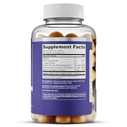 Essential Elements Zero-Sugar ACV Apple Cider Vinegar Gummies from “The Mother” Essential ElementsUS supplements