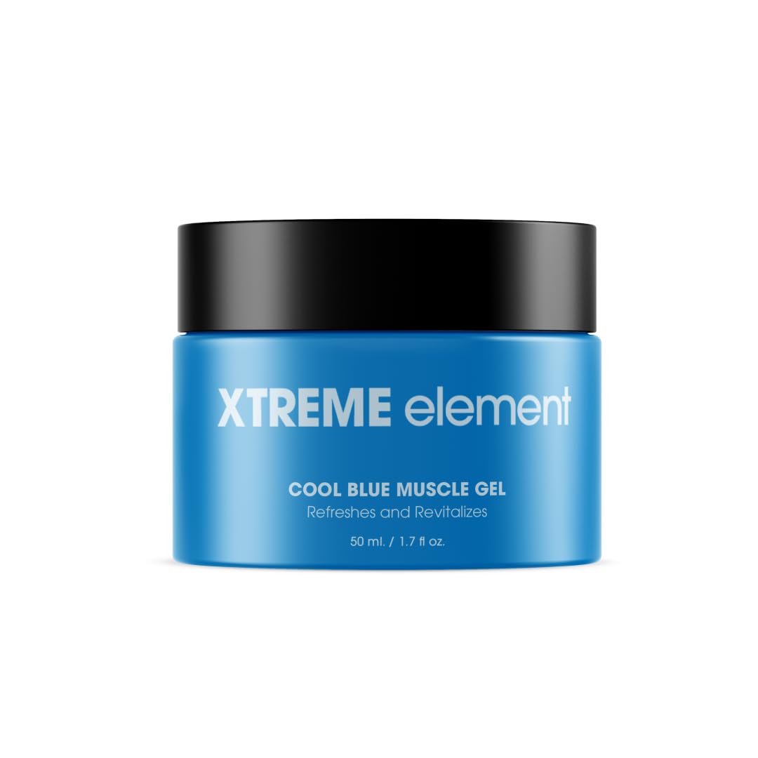 Xtreme Element Cool Blue Muscle Gel | Workouts Muscle Cooling Essential Oils for Smooth Body, Muscle Gel to Attain Flexible Joints, Soothe and Healing Gel | Natural, Plant-Based, and Cruelty-Free Xtreme ElementAu supplements