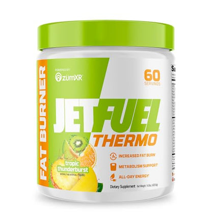 GAT SPORT JetFuel Tropic Thunderburst Thermo Powder for Fat Burning, ZumXR Caffeine GAT SPORTUS supplements