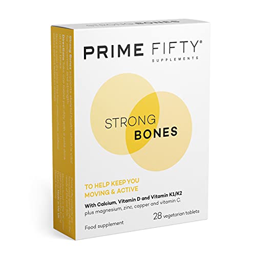 Prime Fifty Strong Bones Supplements – 28 Multivitamin Tablets with Calcium, Magnesium FutureYou CambridgeAu supplements