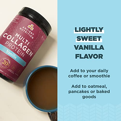 Collagen Powder Protein by Ancient Nutrition, Multi Collagen Vanilla Protein Powder Ancient NutritionUS supplements